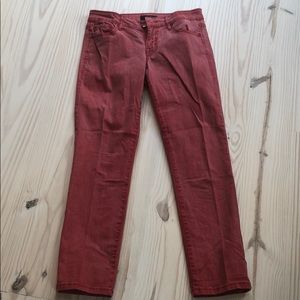 Jessica Simpson Stretch Denim Red Ankle Jeans - 28